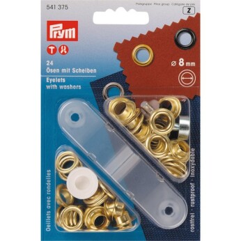 Prym mässingsöljetter Ø8mm, 24 st