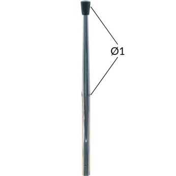 Mantågsstötta med plasttopp, Ø 25,4mm