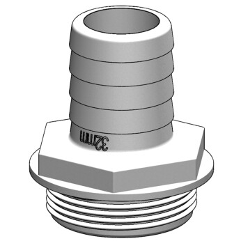Trudesign Slangstos 1 1/2' 32mm vit, till y-ventil