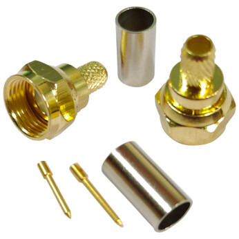 1852 F hankontakt för 6 mm kabel (RG58), guldpläterad, crimp