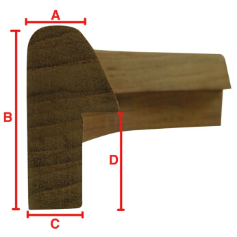 Roca Hörna vinkelprofil utsida 50/90° teak