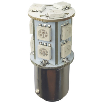 1852 LED-lanternlampa BAY15D Ø19x43mm 10-36Vdc röd, 2 st