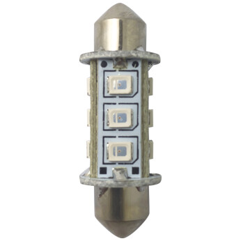 1852 LED lantern pinol/spollampa 37mm 10-36Vdc röd, 2 st