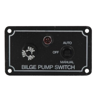 Pumppanel med växlingsomkopplare lysdioder och säkring, 12V