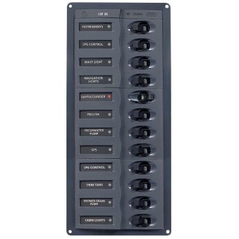 BEP Elpanel 902NMV med 12 strömbrytare, 12V