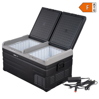 1852 kylbox 95 L med kompressor, 2-delad kyl/frys 12/24/230 
