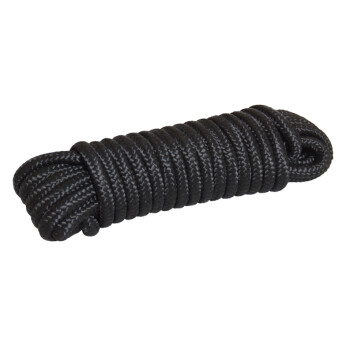 16 Flätad PP lina svart Ø12 mm / 10 meter